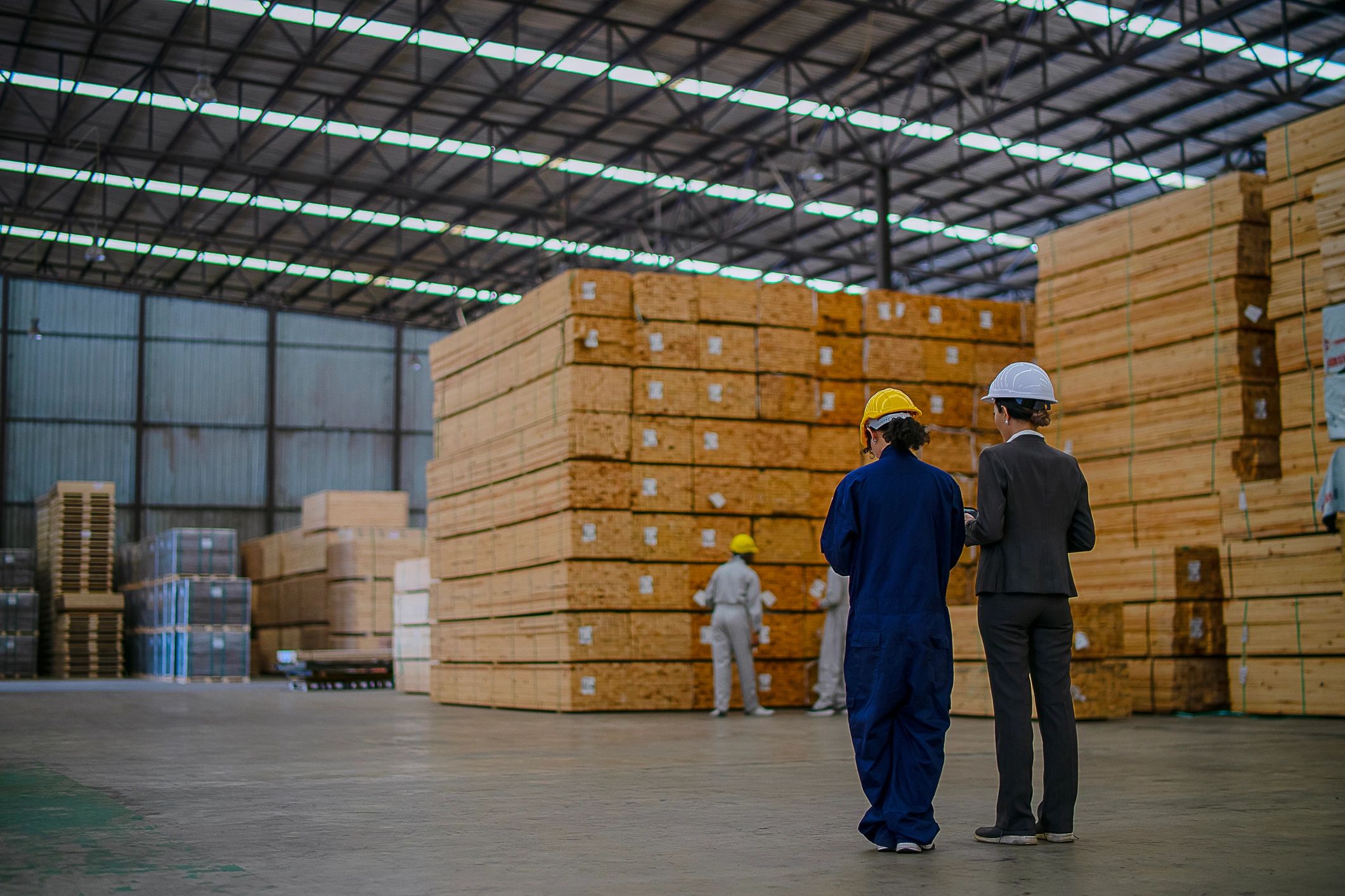 Operations team in a logistics facility